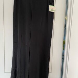 Silky black party pants. Perfect for the holidays!